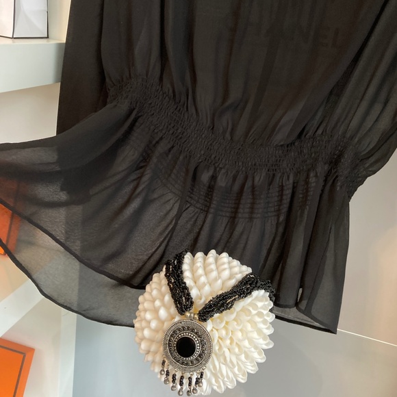 🆕 🖤 MARINA LUNA SHEER BLOUSE NWT - Picture 4 of 8